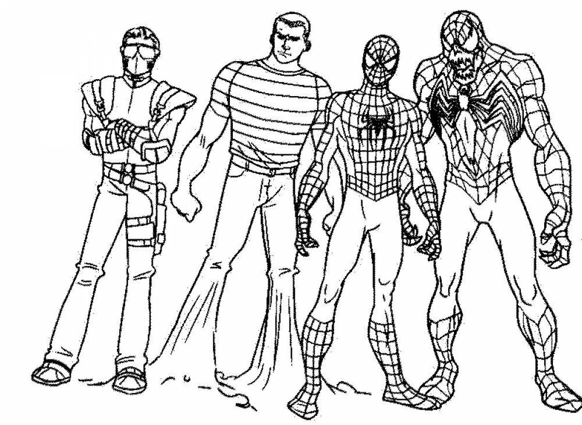 Awesome spiderman coloring page for boys