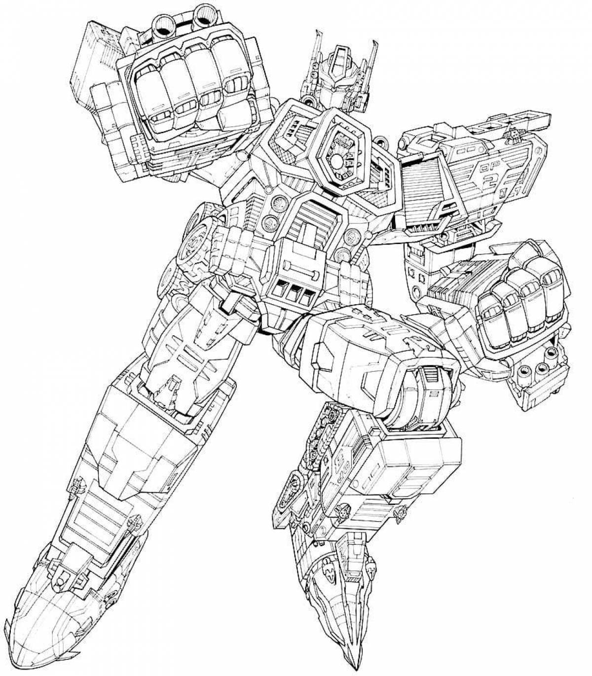 Majestic Optimus Prime Coloring Page for Kids
