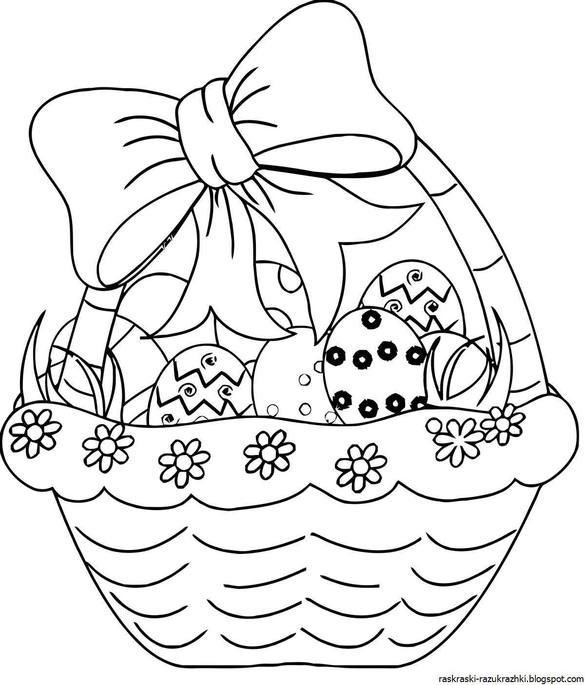 Colorful easter coloring book