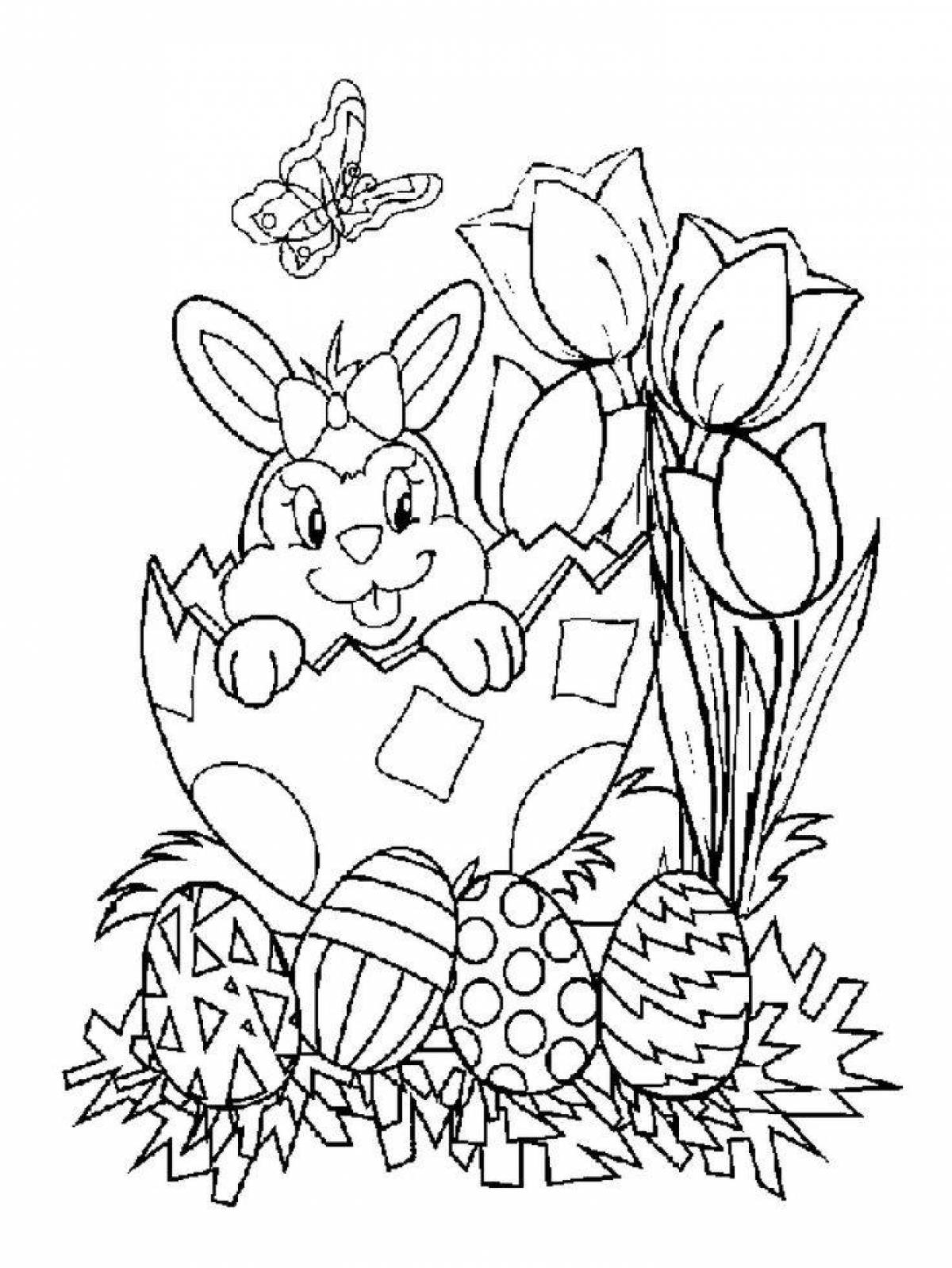 Glitter Easter coloring book
