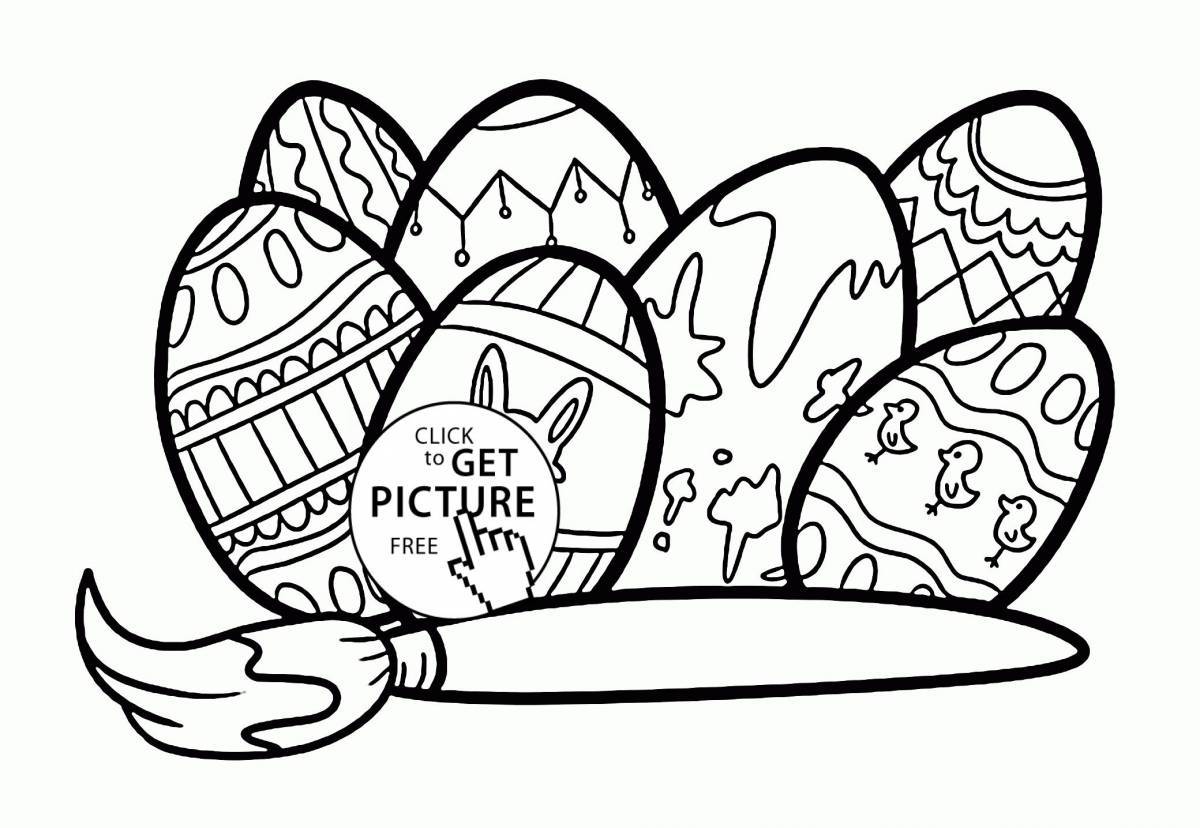 Animated easter coloring book