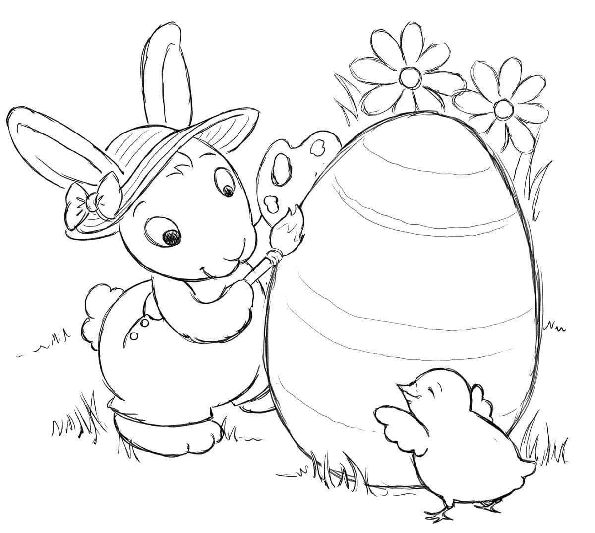 Fun Easter coloring book