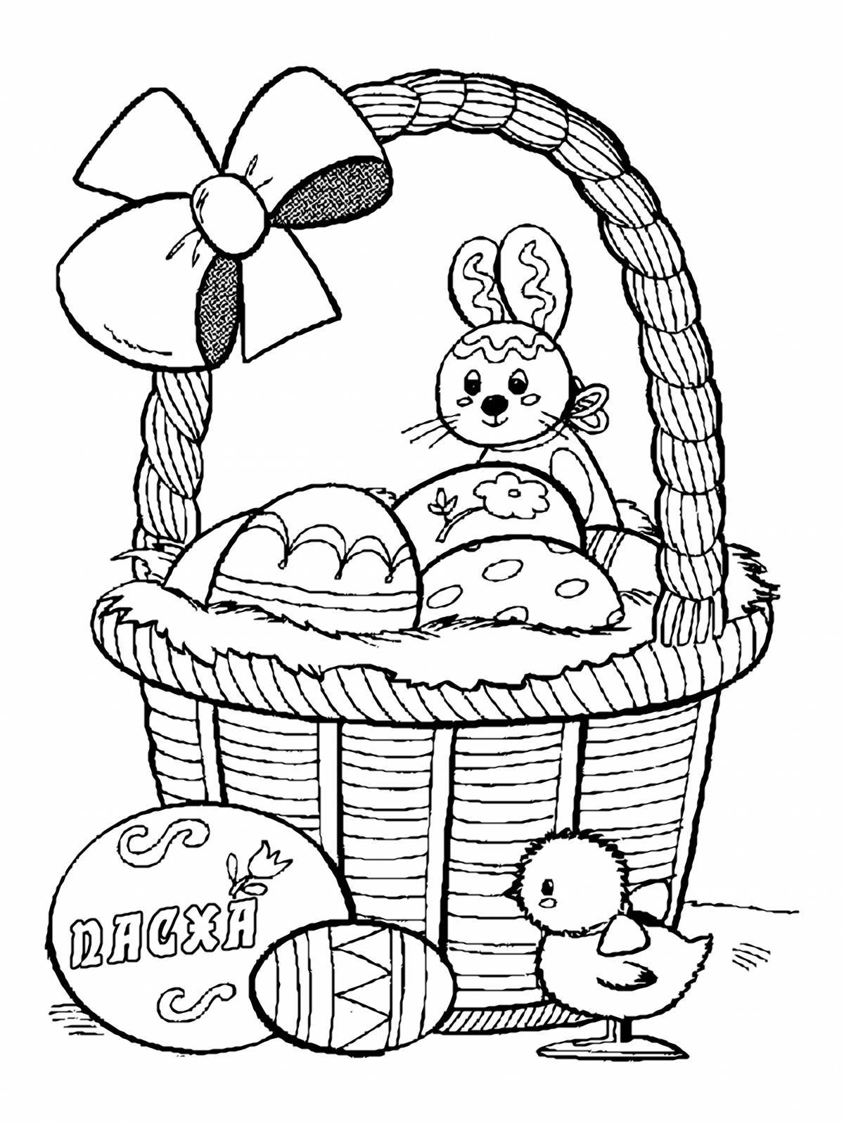 Blooming easter coloring book