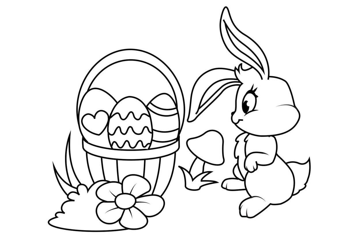Large easter coloring book