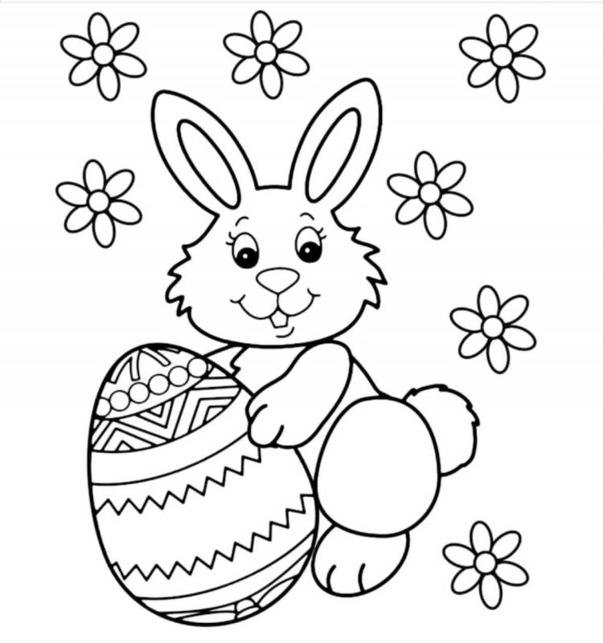 Coloring page festive easter