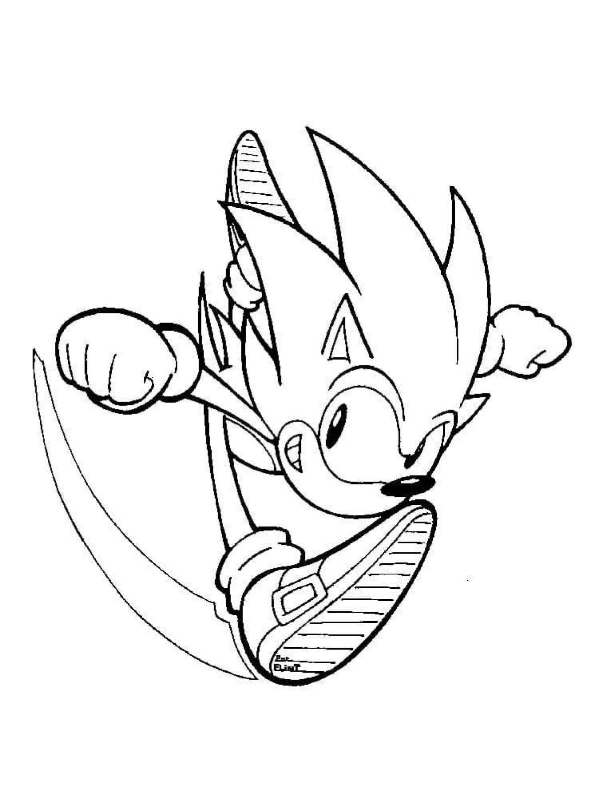 Animated sonic coloring book