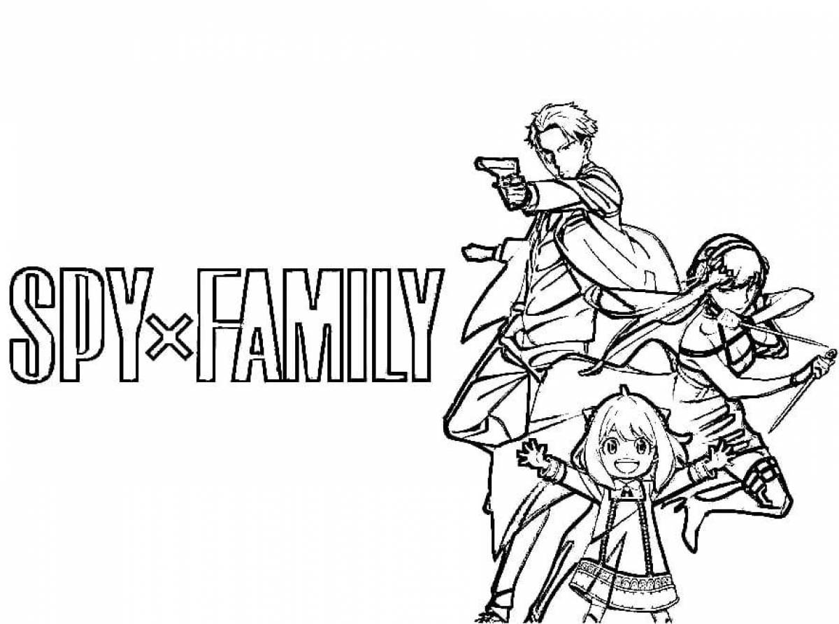 Exquisite spy family coloring book