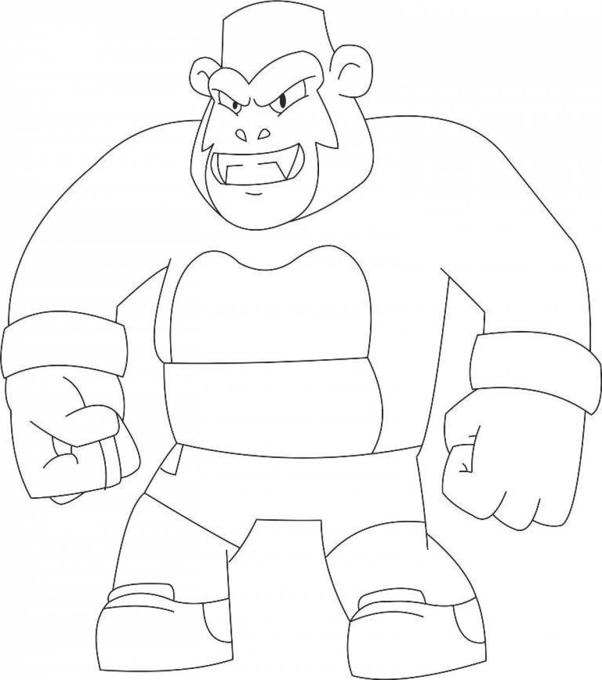 Colorful coloring pages of gujitsu characters