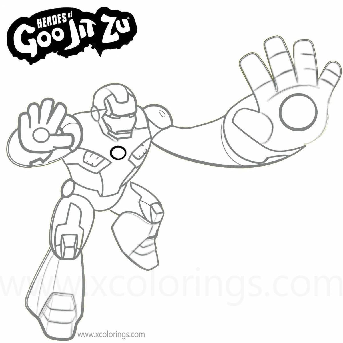 Exciting gujitzu heroes coloring pages