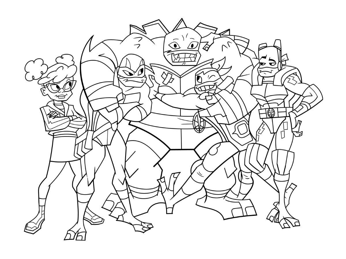 Coloring book heroes of the great gujitsu