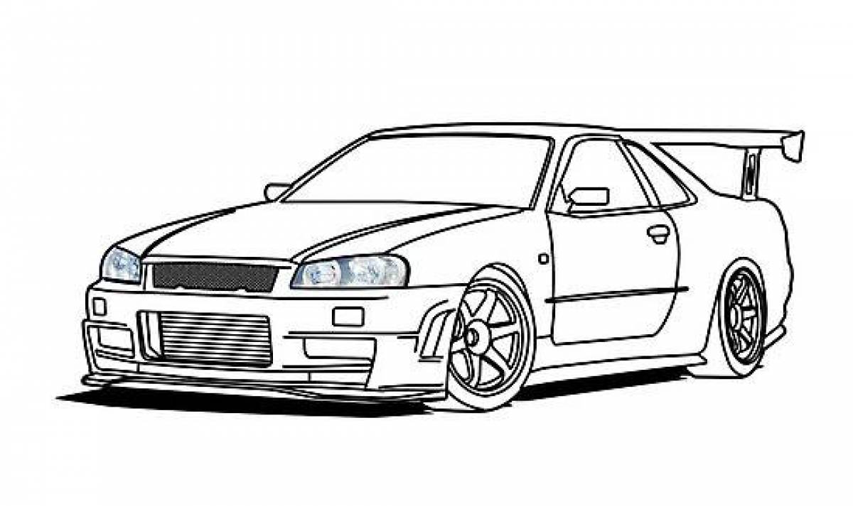 Рисунок nissan skyline r34