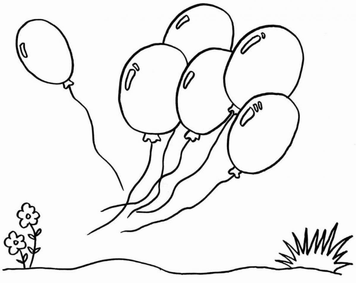 Воздушные шары раскраска для детей