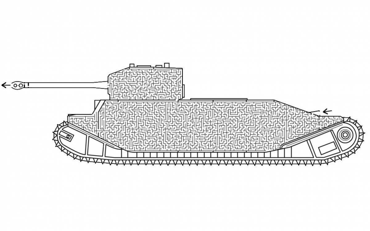 Как нарисовать танк большой танк в мире