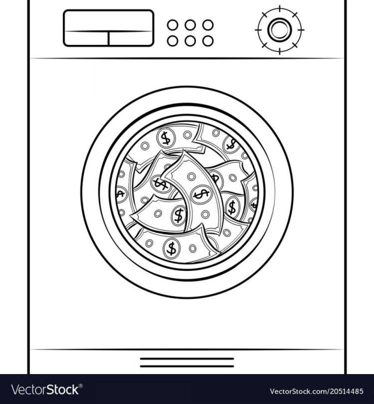 раскраска стиральная машина