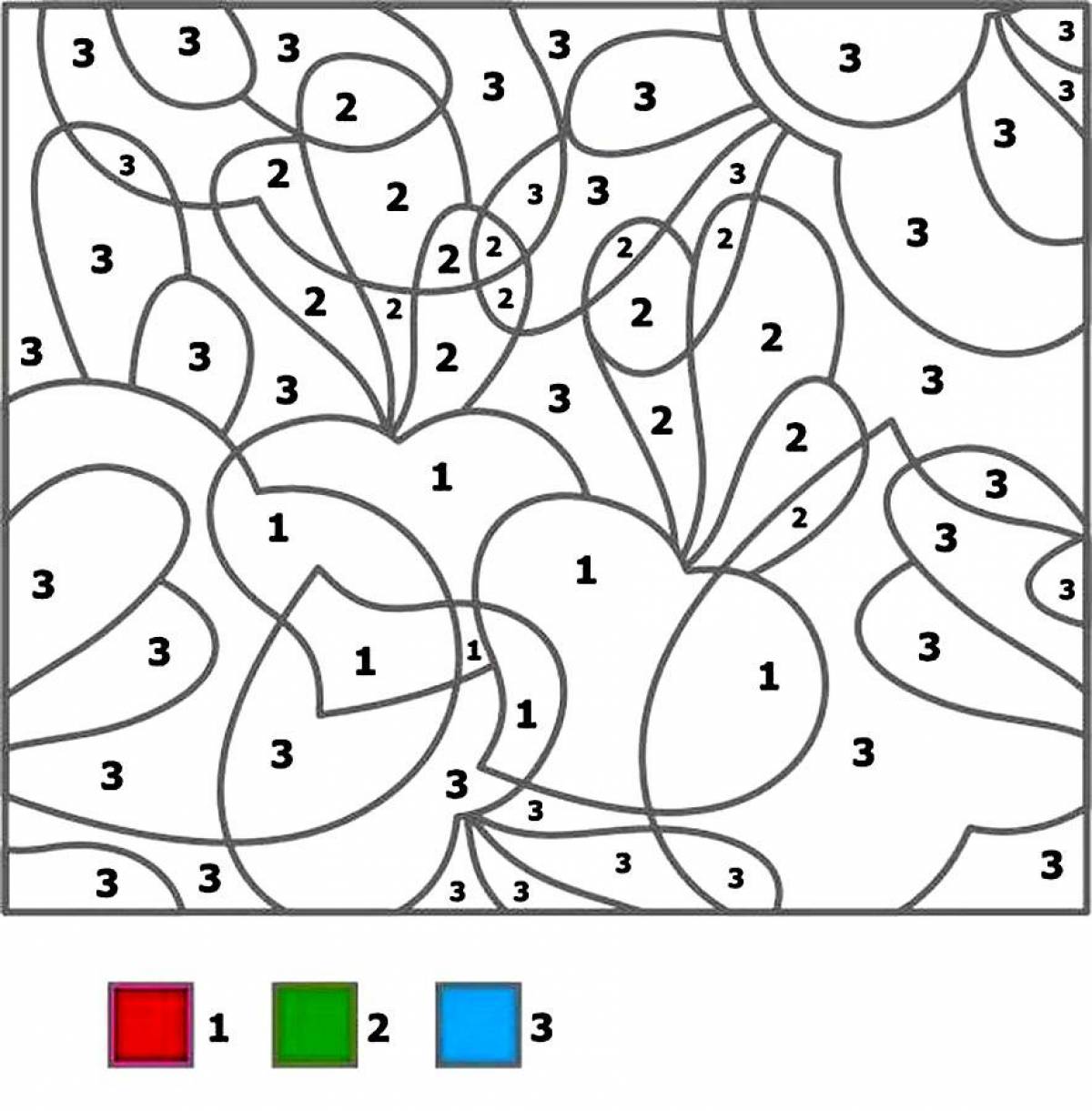 Рисунок по номерам для дошкольников