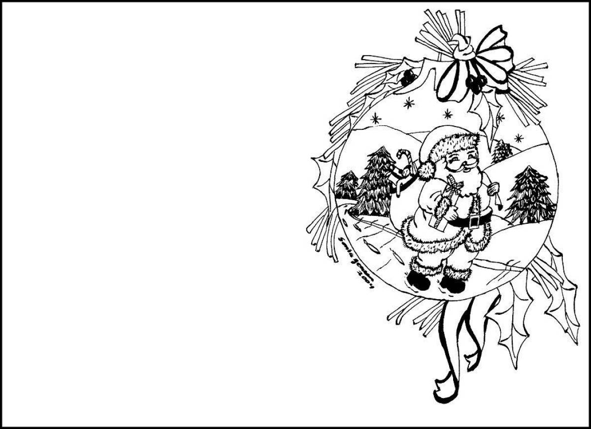 Amazing coloring christmas card