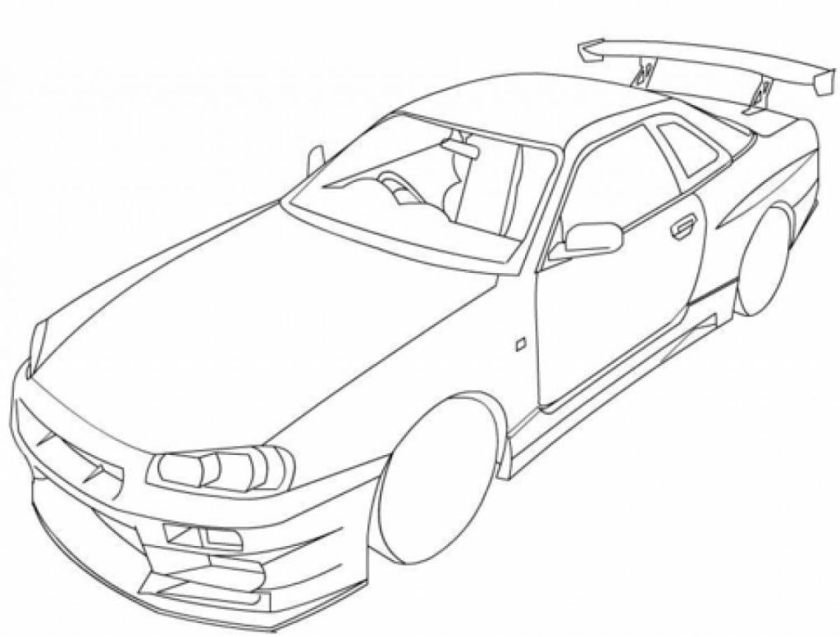 Nissan skyline bright coloring