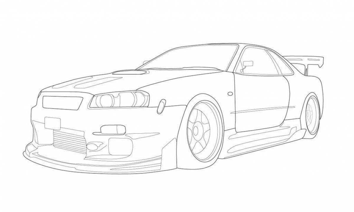 Grand Nissan Skyline Coloring Page