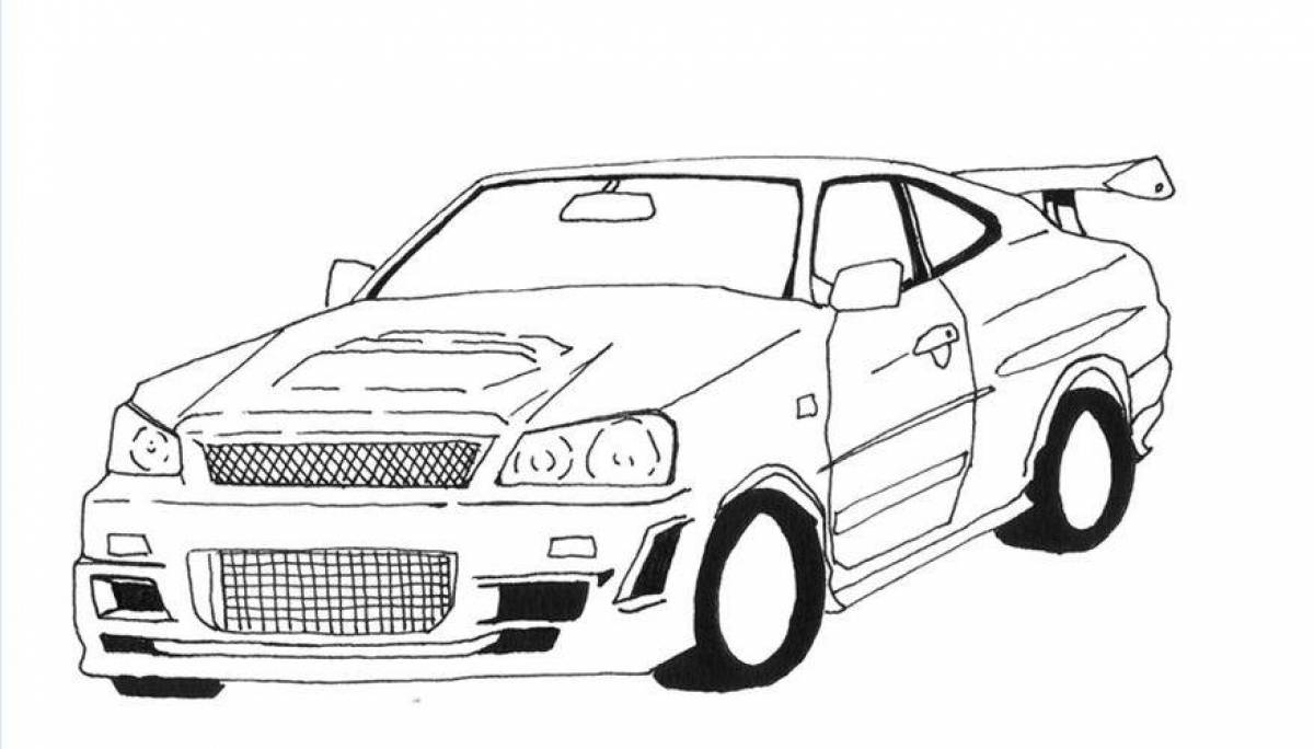 Nissan skyline coloring page