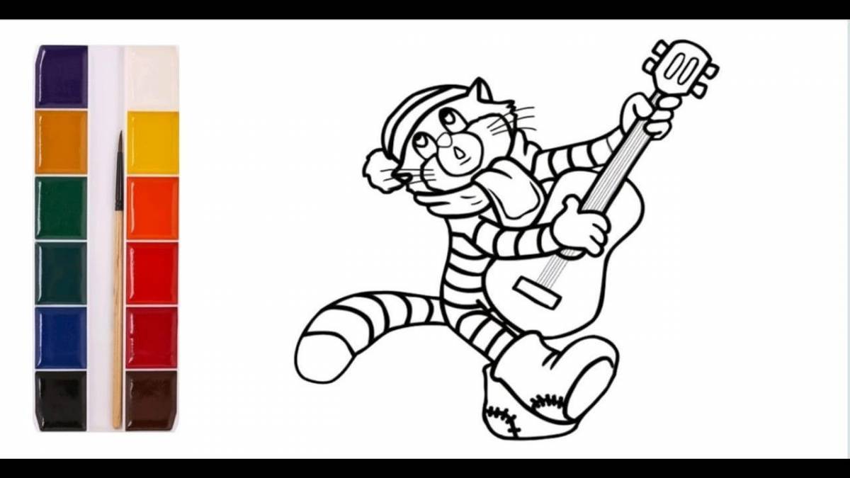 Coloring book bright cat matroskin