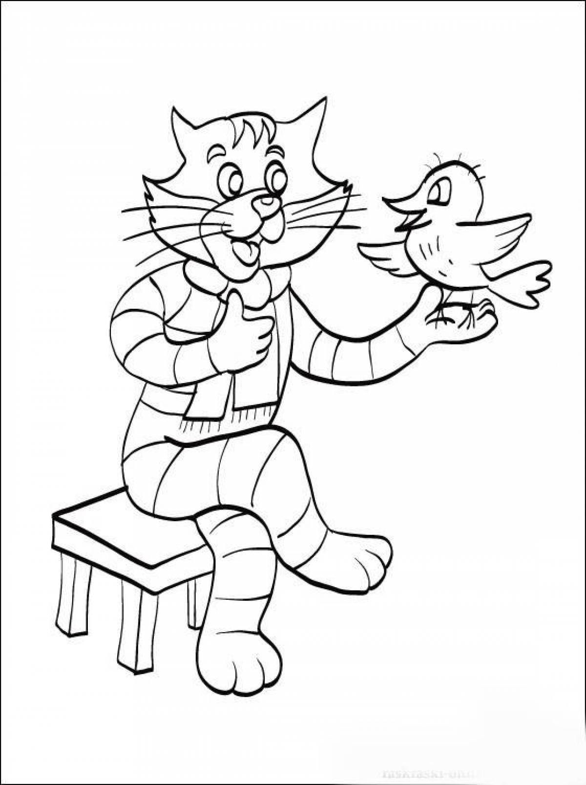 Coloring page cheeky cat matroskin