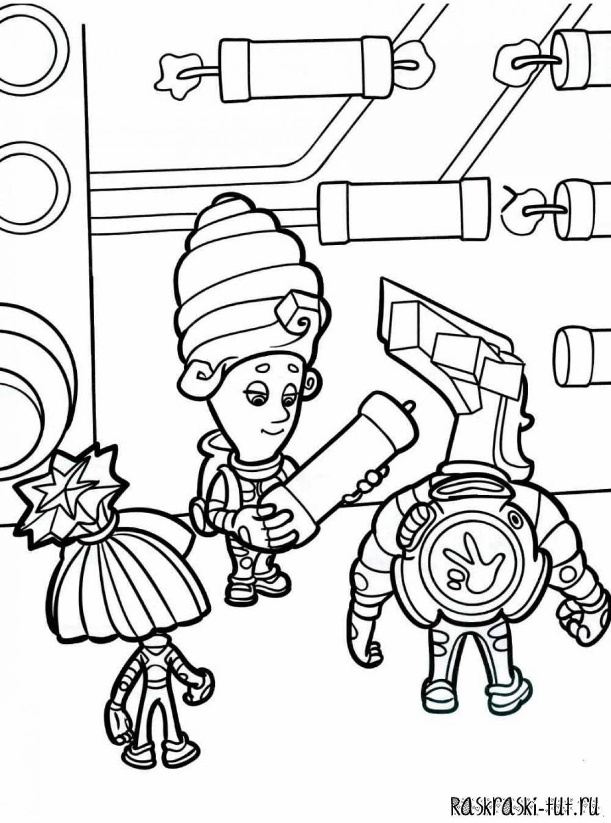 Turn on the Fixies Vibrant Coloring Page
