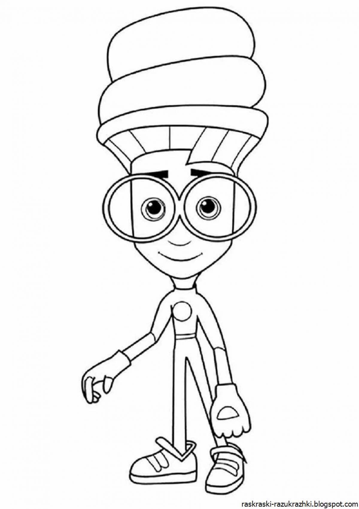 Amazing turn on the fixies coloring page