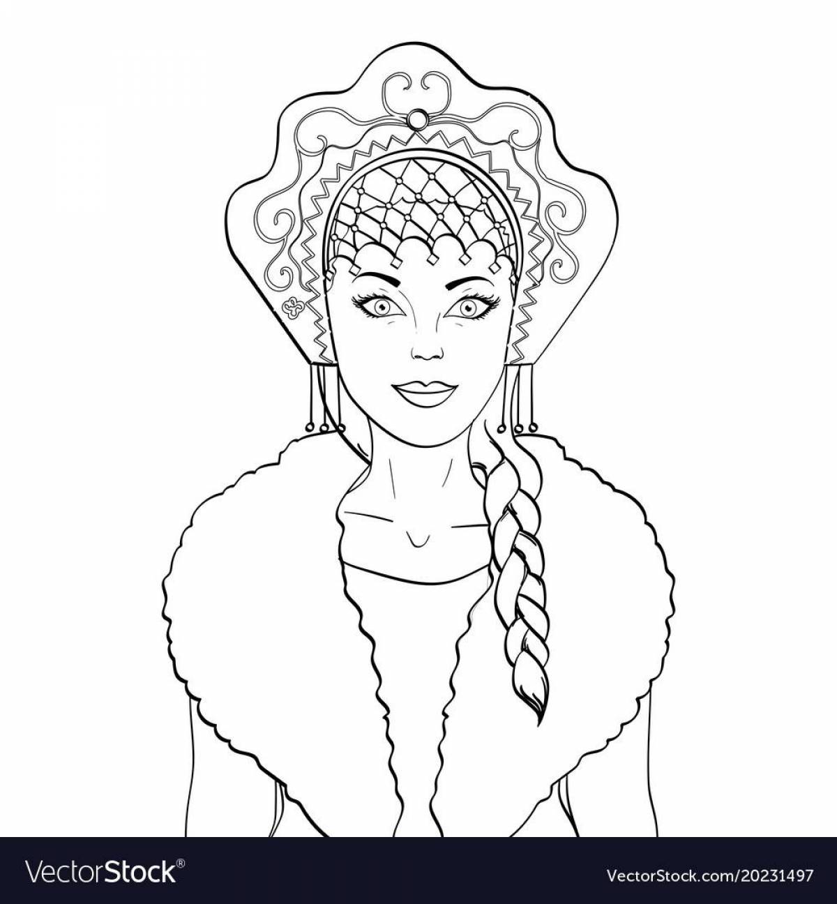 Coloring page generous mistress of the copper mountain