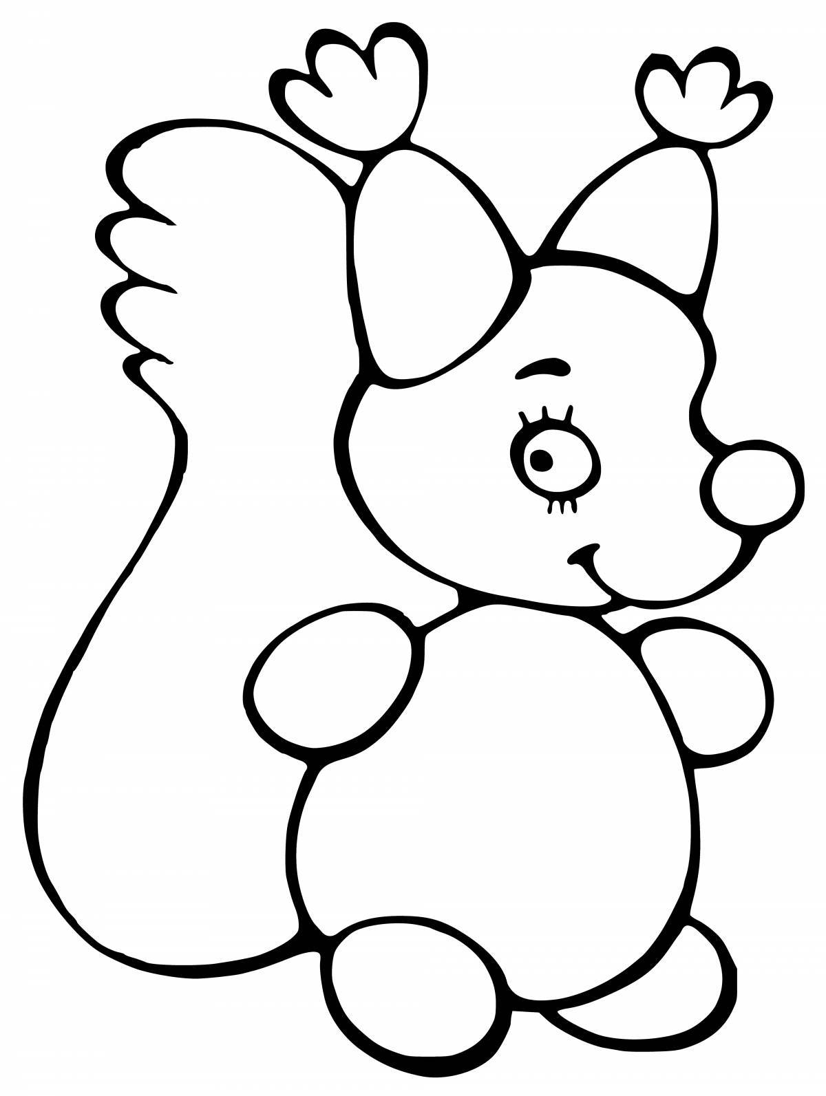 Adorable coloring picture for kids