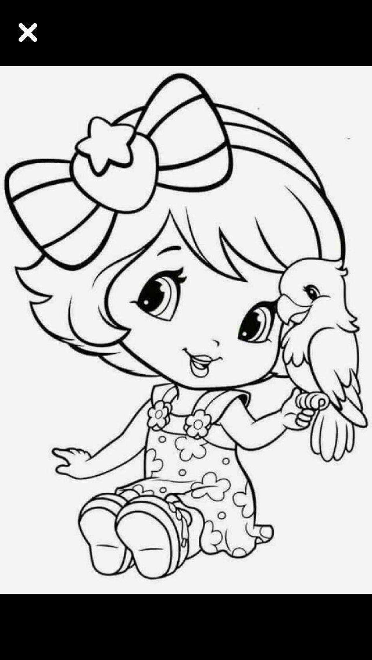 Amazing coloring pages for little girls