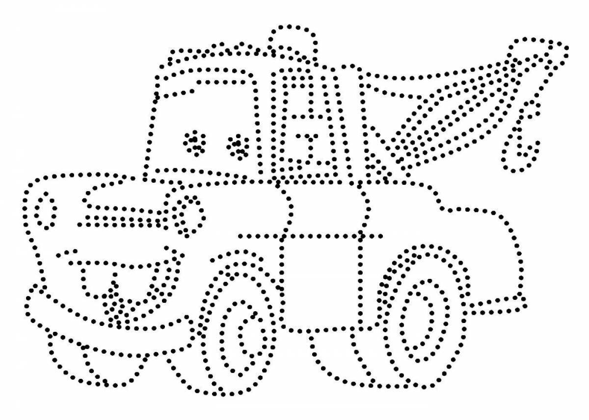 Stimulating dot coloring for kids