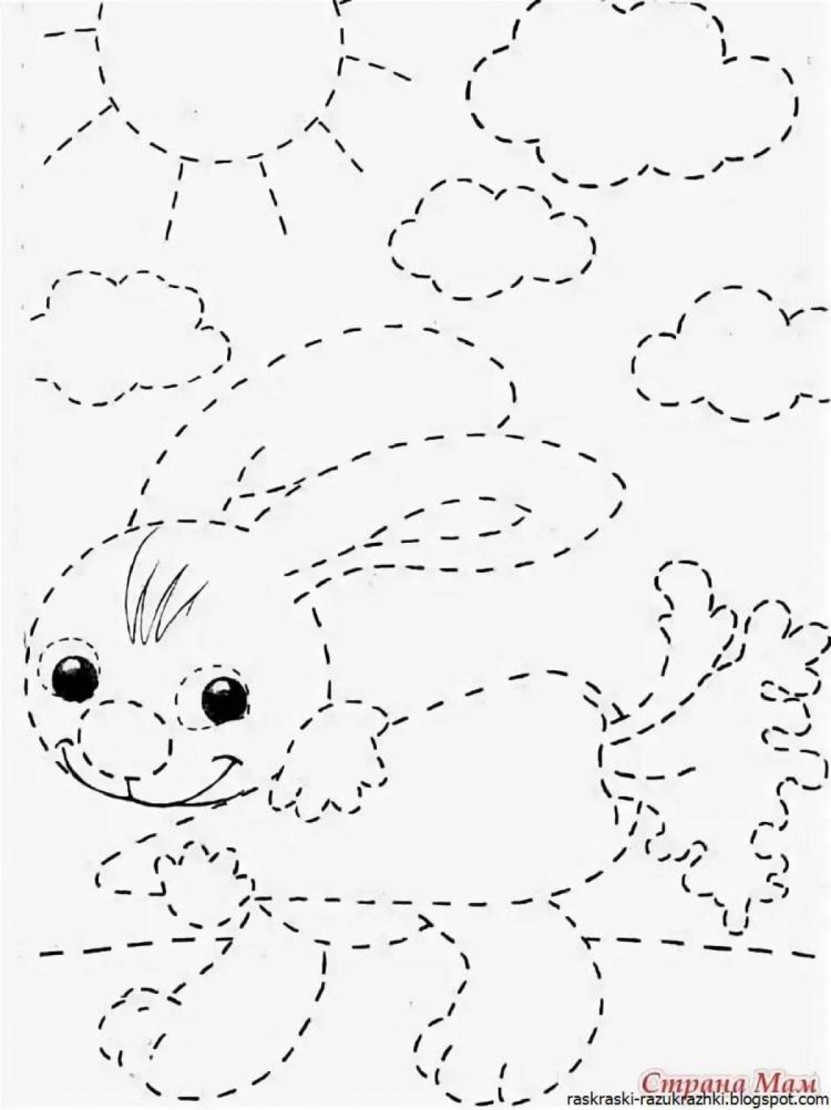 Fun dotted coloring for kids