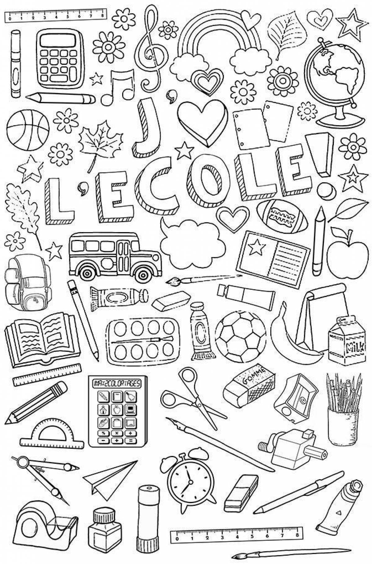 Color-luminous office coloring page