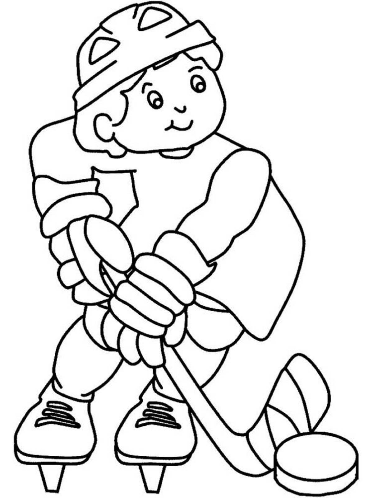 Dynamic sports coloring book for kids