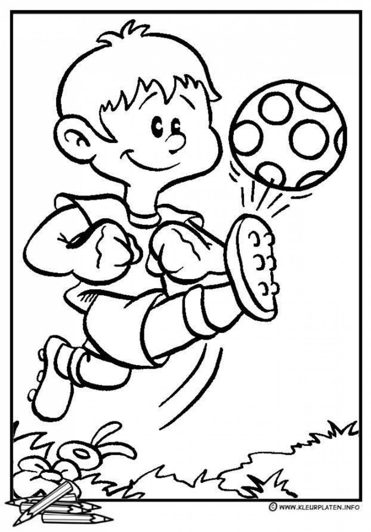 Nice sports coloring book for kids