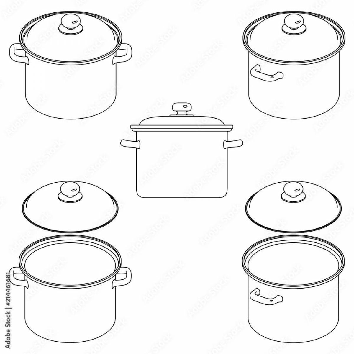 Living pan coloring page for kids