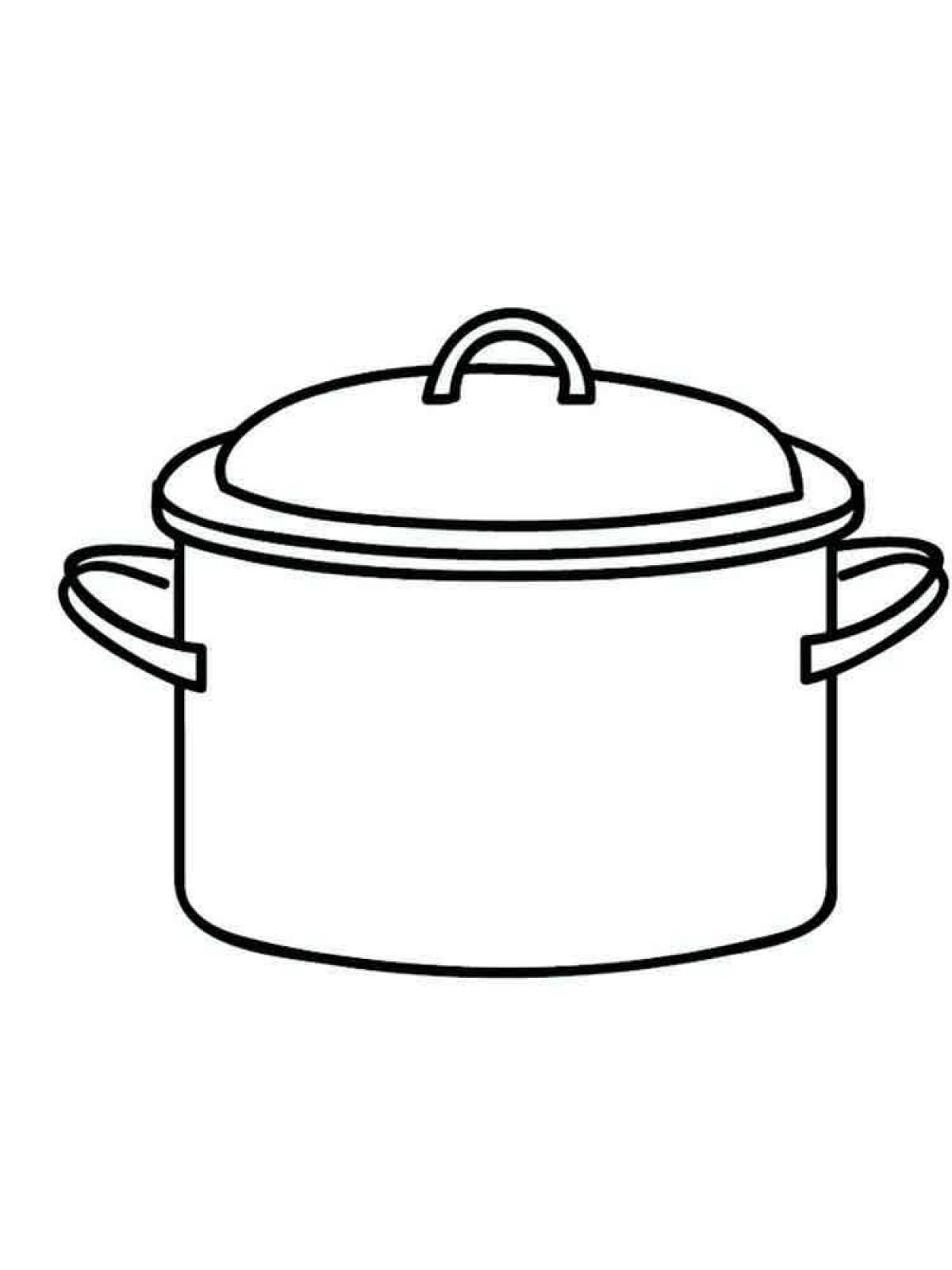 Cute pan coloring page for kids