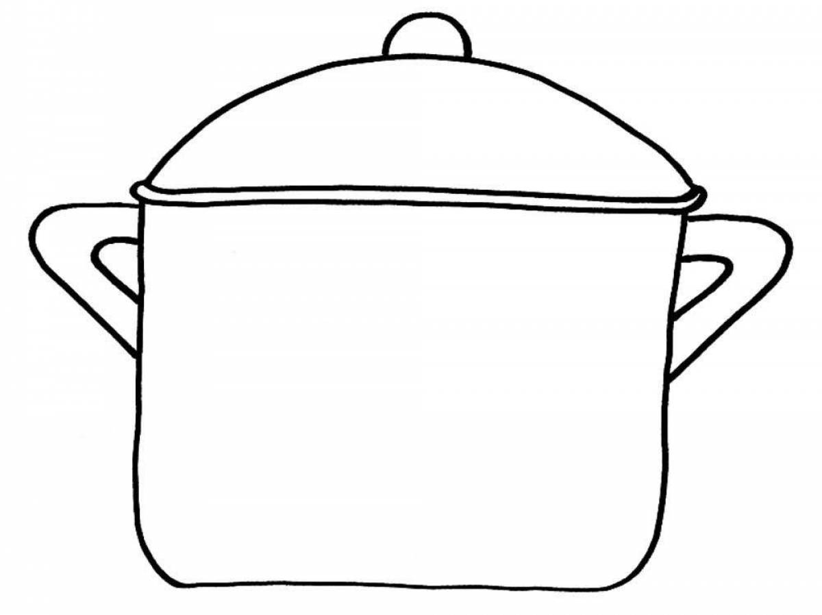 Innovative pan coloring page for kids