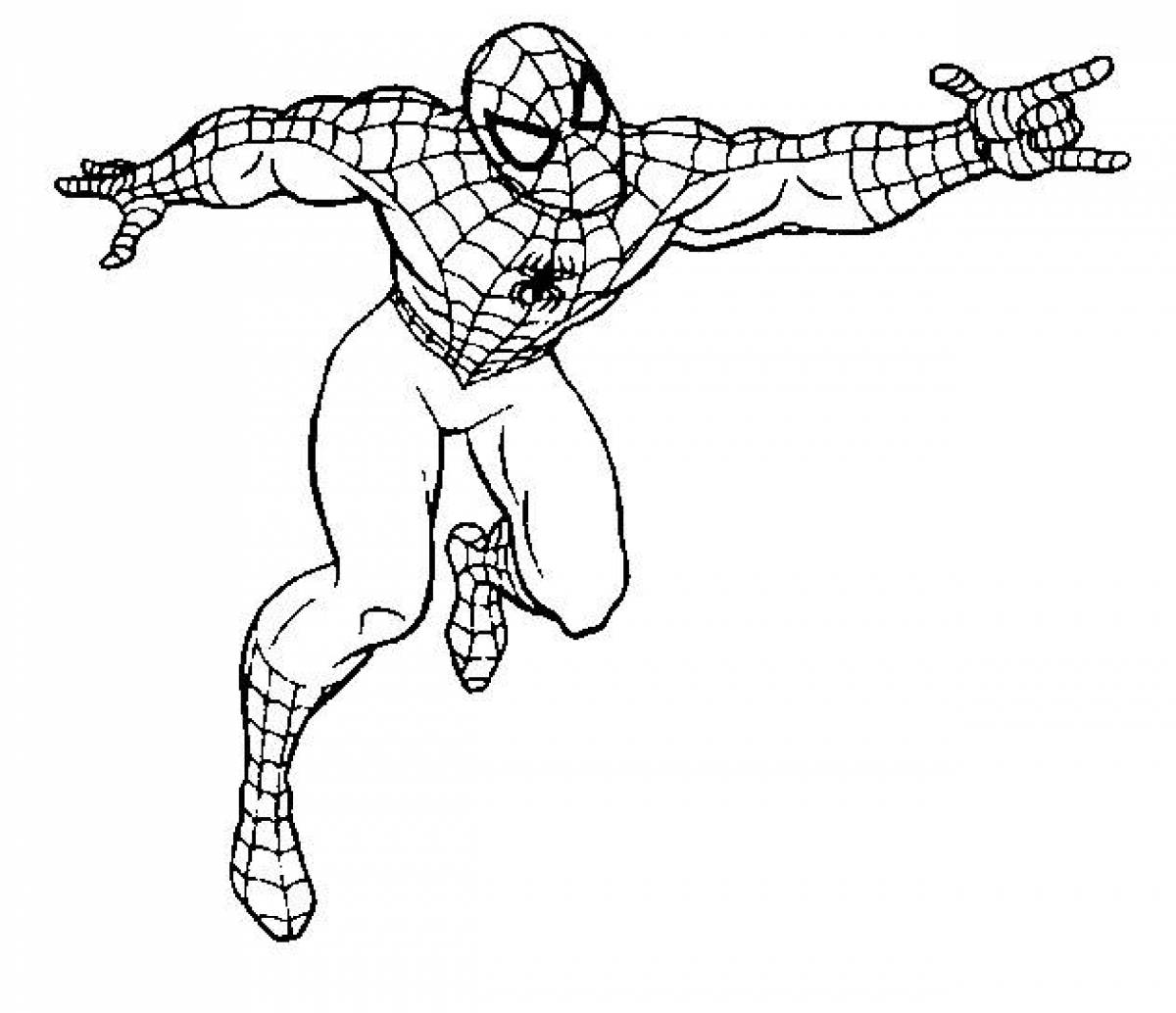 Joyful Hulk and Spiderman Coloring Pages