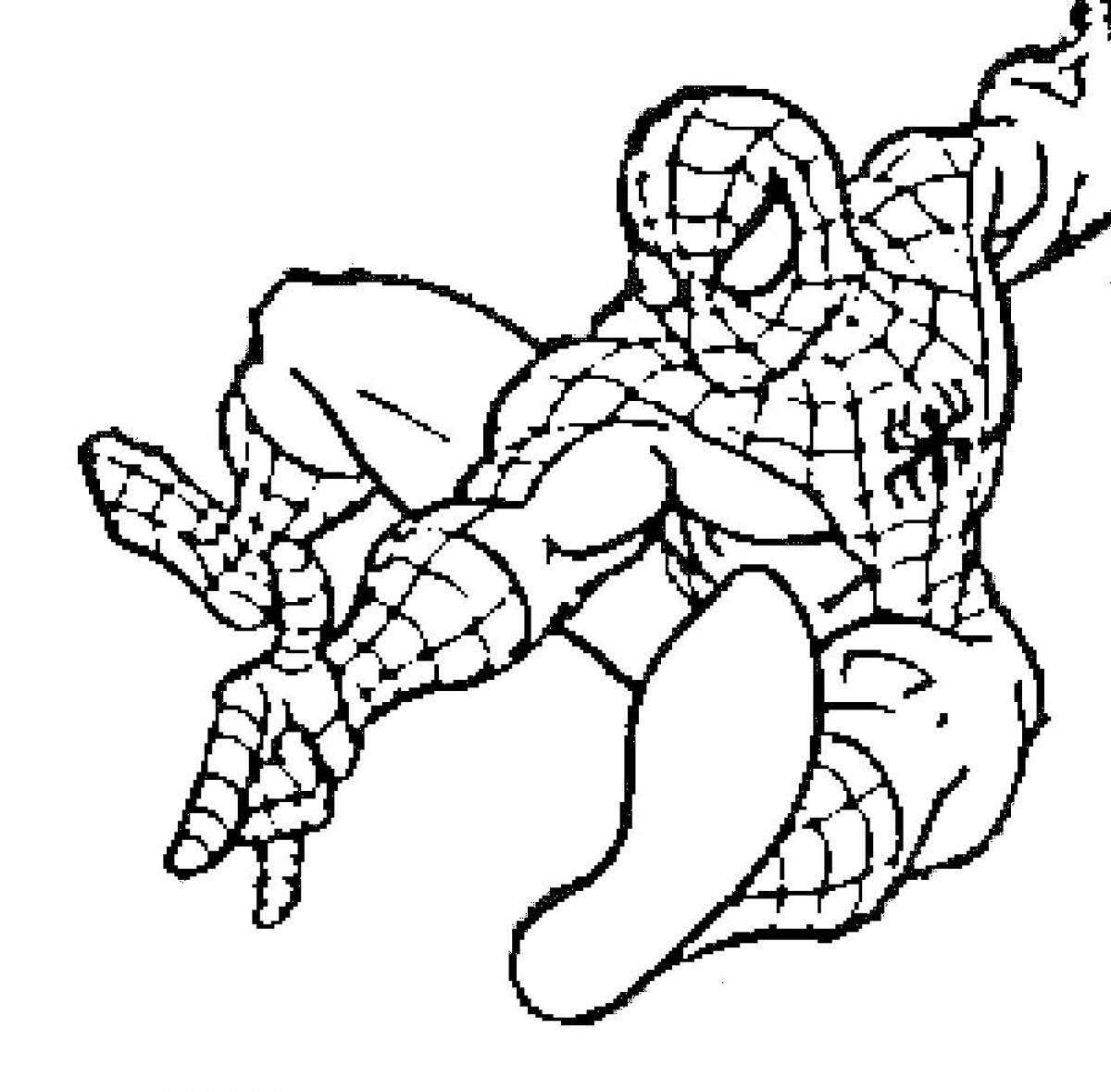 Coloring book outstanding hulk and spiderman
