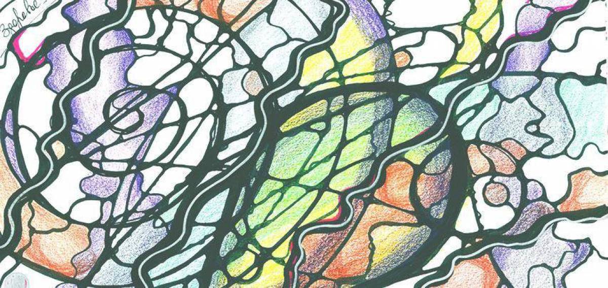Amazing neurographics coloring page