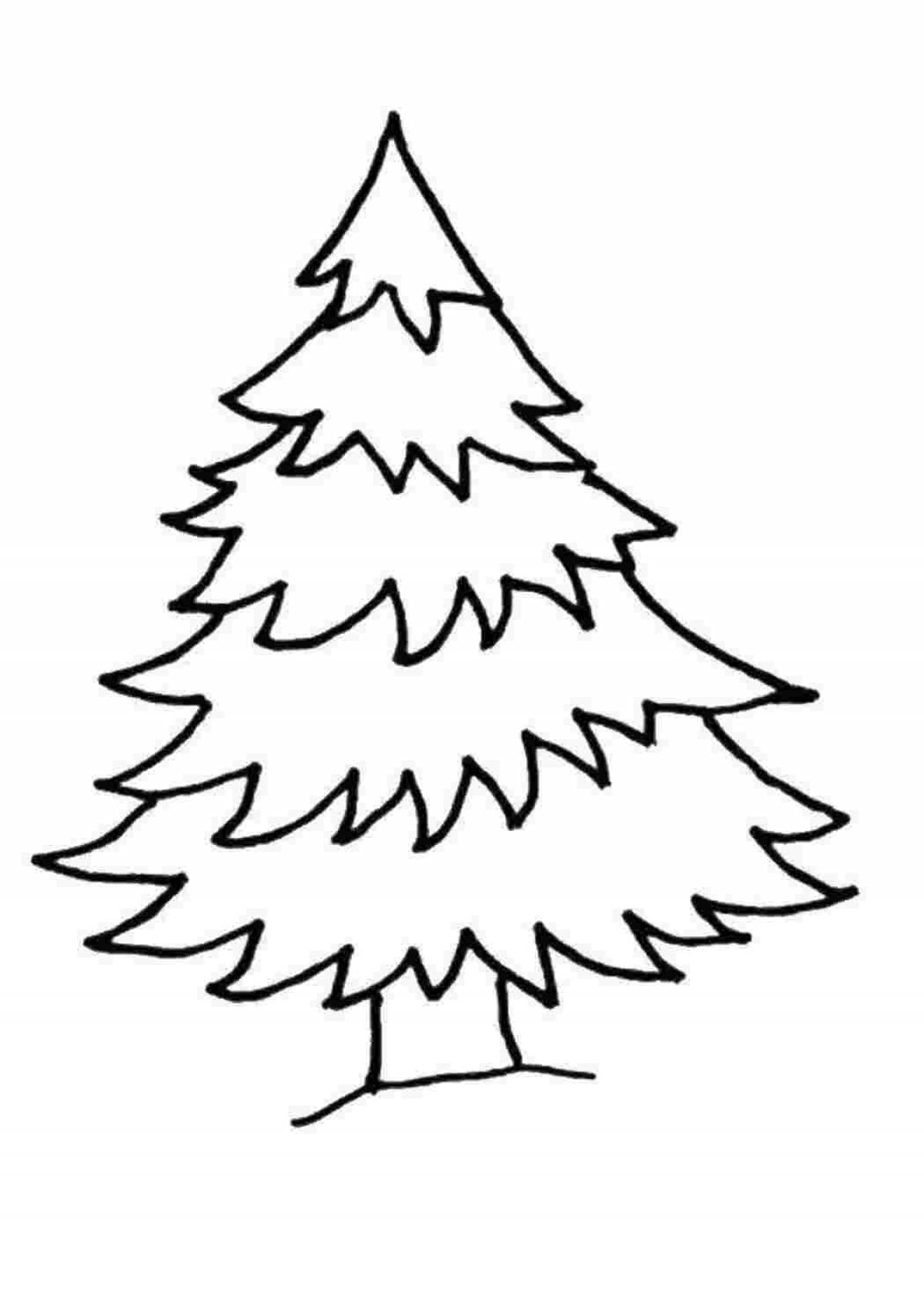 Adorable spruce coloring page