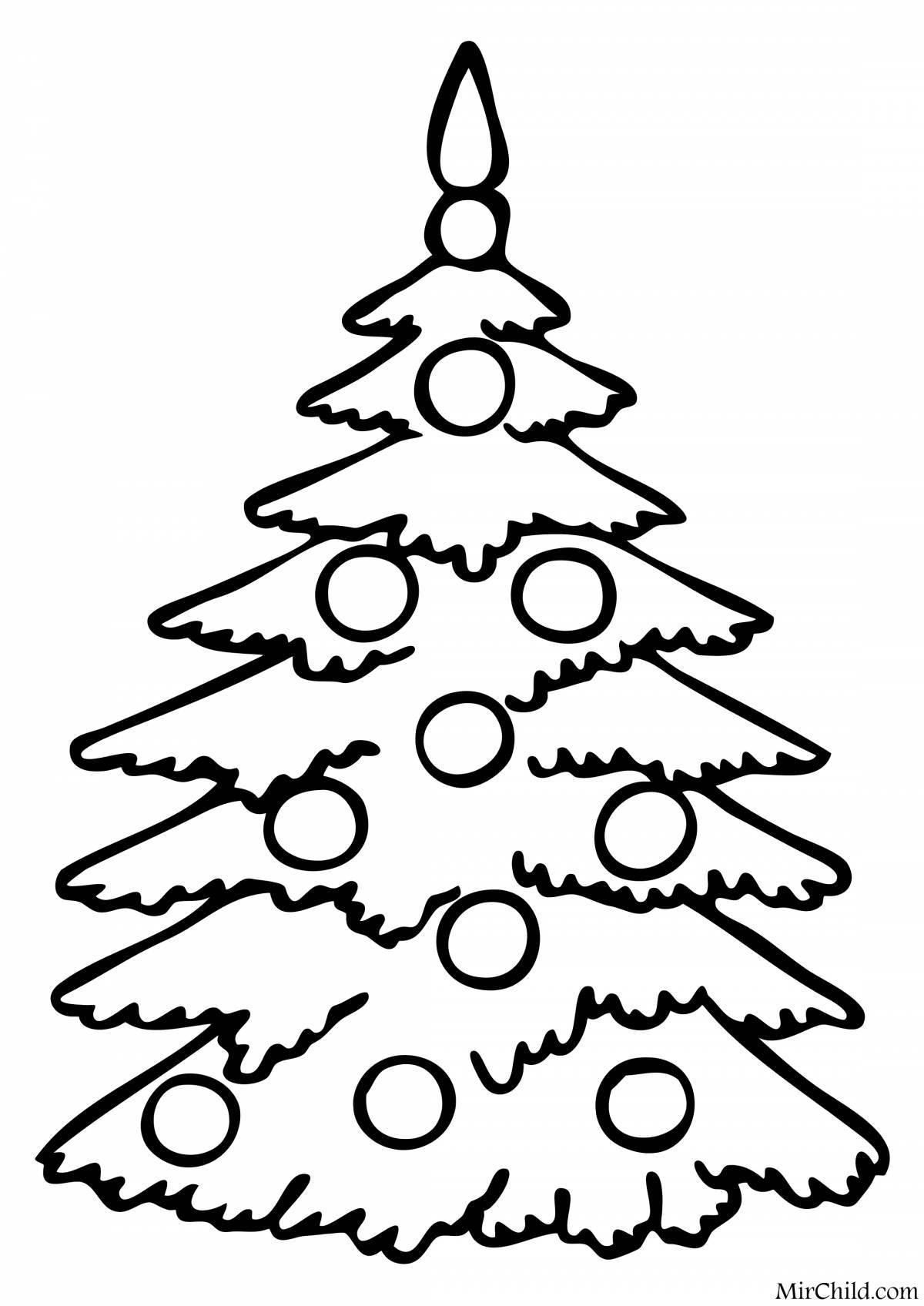Sparkling spruce coloring page