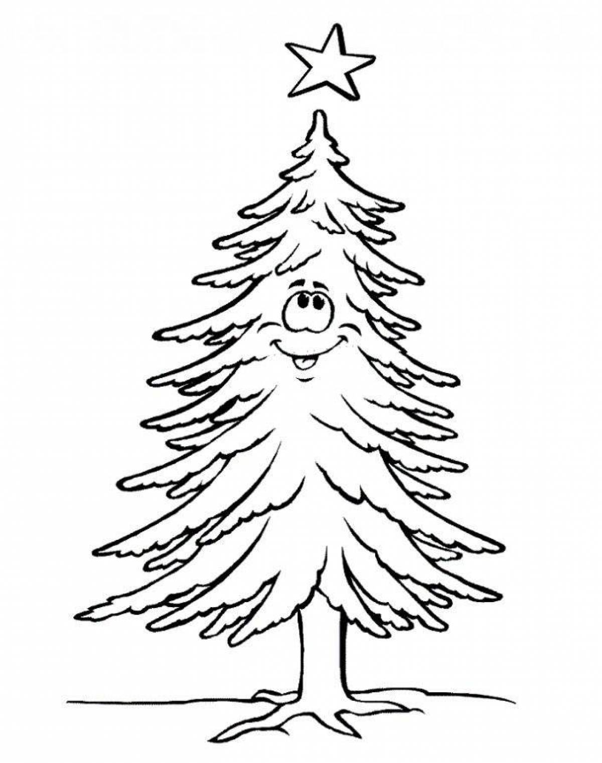 Coloring page gorgeous spruce