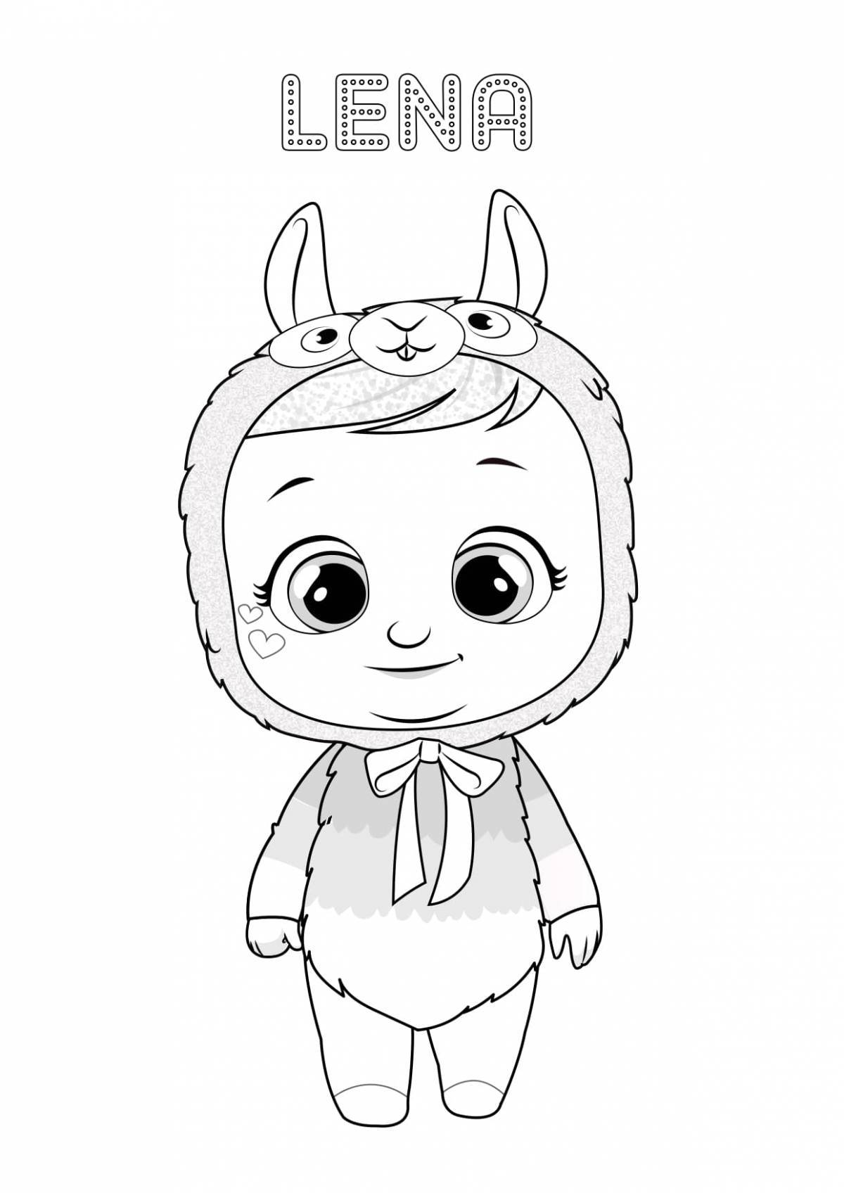 Lovely edge baby coloring page