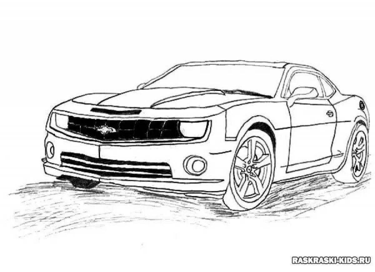 Coloring page gorgeous chevrolet camaro