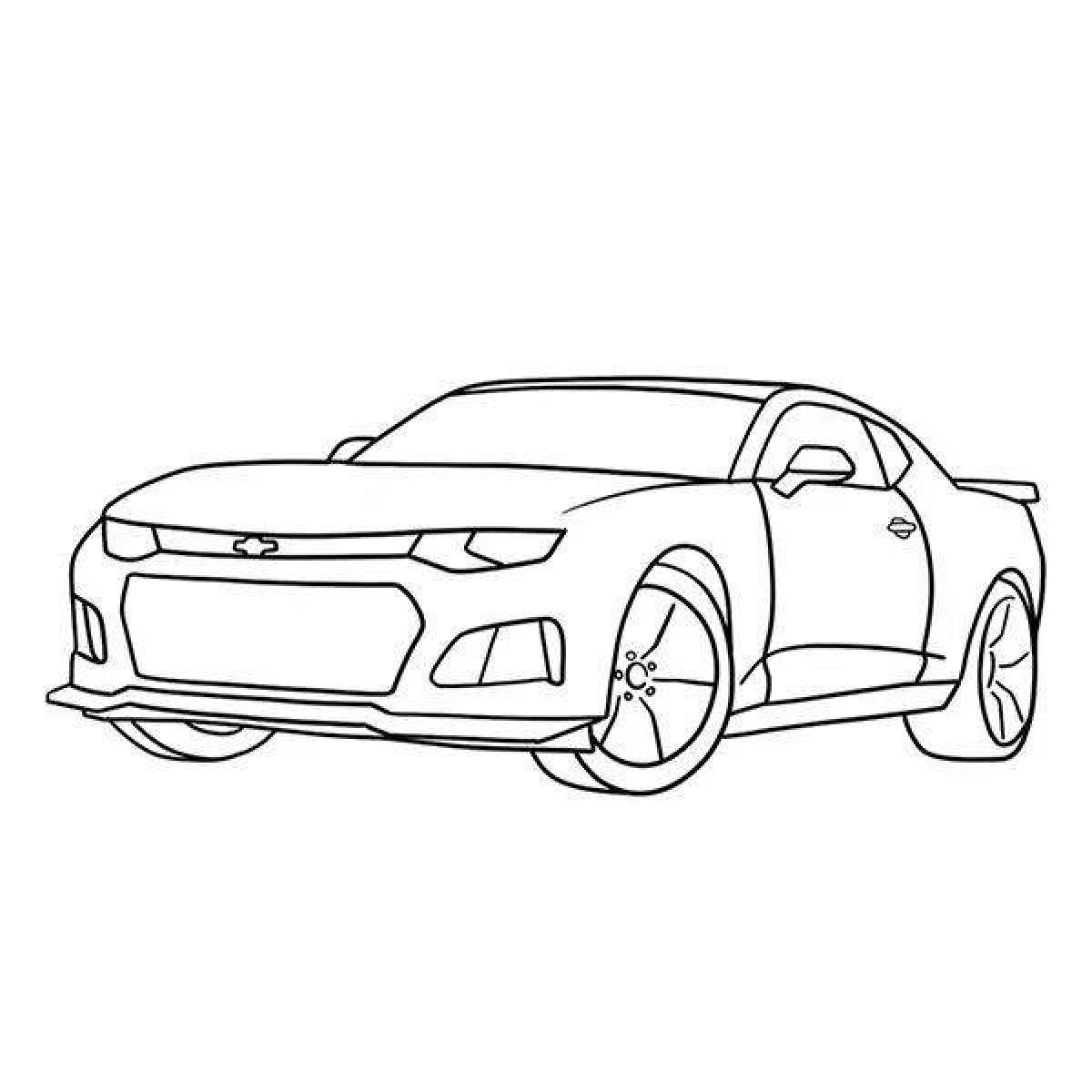 Chevrolet Camaro coloring page in vibrant colors