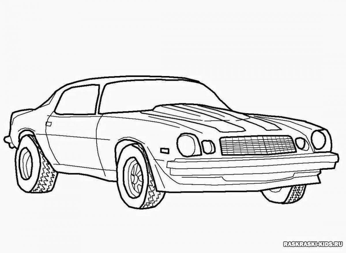 Chevrolet Camaro coloring page in vibrant colors