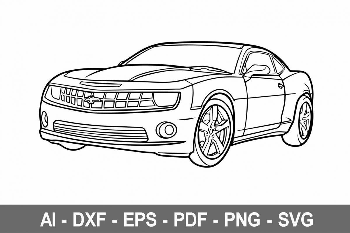Chevrolet Camaro Coloring Page with Rich Coloring