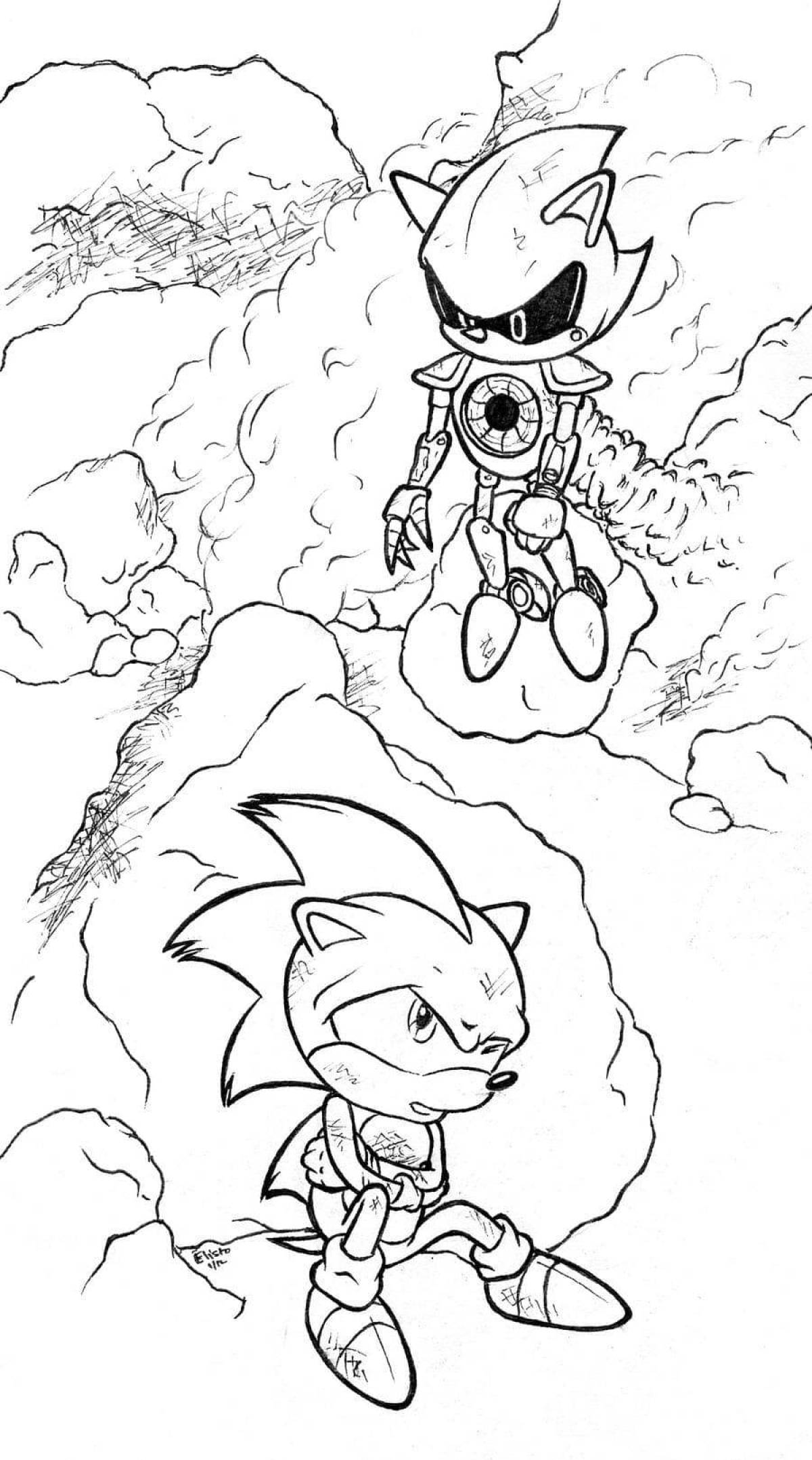 Colorful sonic metal coloring